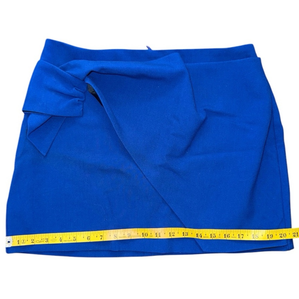 Stylish Blue Wrap Skirt - Picture 6 of 8